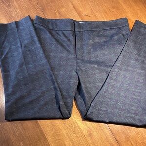 G by GUSTOV ARANGO print plaid Women's Pants 12 purple green blend NYC Fashion